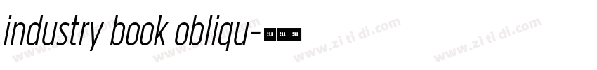 industry book obliqu字体转换